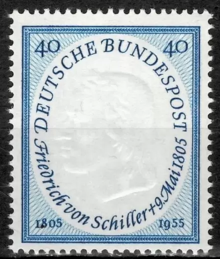 Germany BRD 1955 Friedrich von Schiller MNH