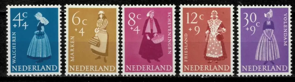 Netherlands 1958 Provincial Costumes set MNH stamps