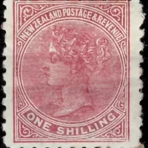 New Zealand 1882-1900 1 Sh. SG.245 £ 120 / brownish red / Unused MH stamp