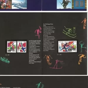 Norway Folder Olympic Stamps 1992 – 1993 Olympic winter games, Lillehammer