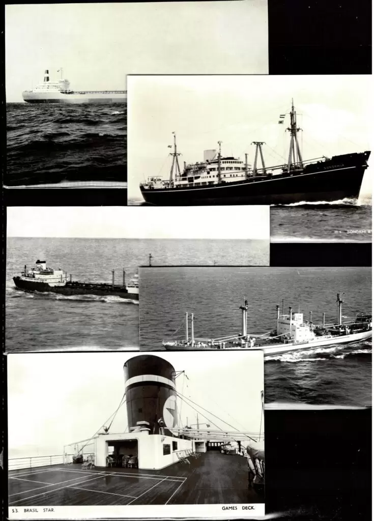 Old 5x Postcards Ships