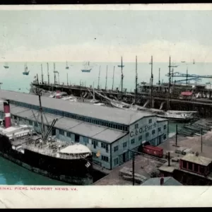 Old US Postcard 1912 Ships / Norfolk