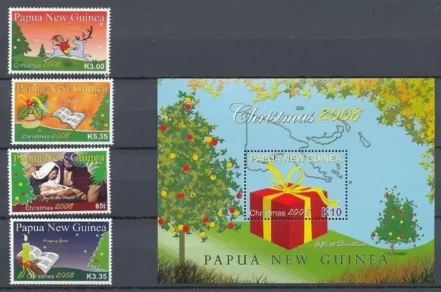 Papua New Guinea 2008 stamps Christmas stamp set