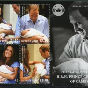 Papua New Guinea 2013 stamps ☀ Birth Prince George Royal Baby MSS ☀ MNH**