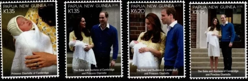 Papua New Guinea 2015 stamps Royal Birth of Princess Charlotte