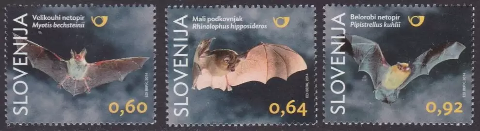 Slovenia year 2014 - Hawthorn bats complete set MNH (**)stamps