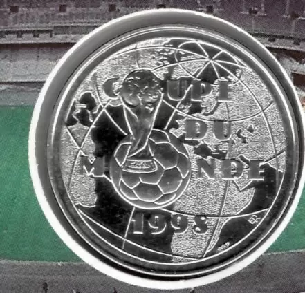 Soccer World cup France 1998 1 F Coin /Cover