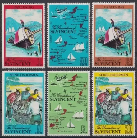 St. Vincent 1971 The Grenadines of St. Vincent/ Ships stamps set