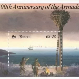 St. Vincent 1988 Spanish Armada Ships postage stamps