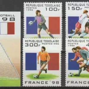 Togo 1998 Soccer – World Cup France postage stamps set