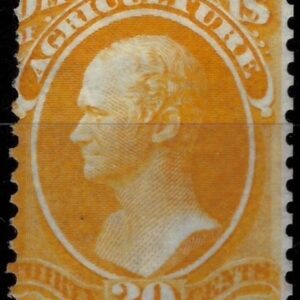 USA stamp 1873 / 30c catalog value $ 550 ☀ Agriculture / Hamilton Scott O9 ☀ Unused