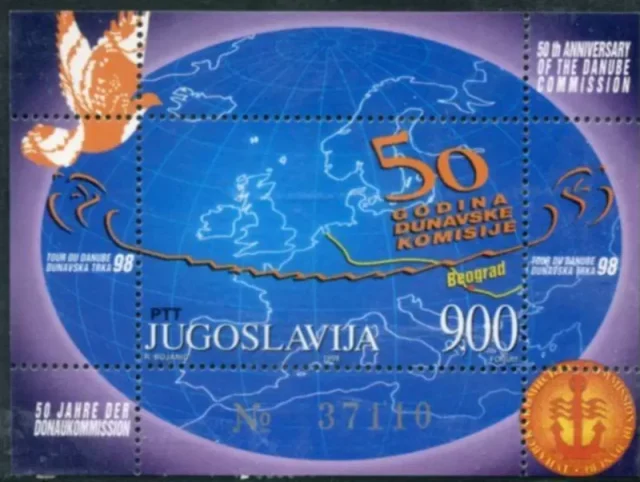 Yugoslavia year 1998 - Danube Commission stamp MNH