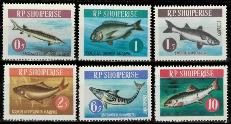 Albania 1964 River fishes stamps set