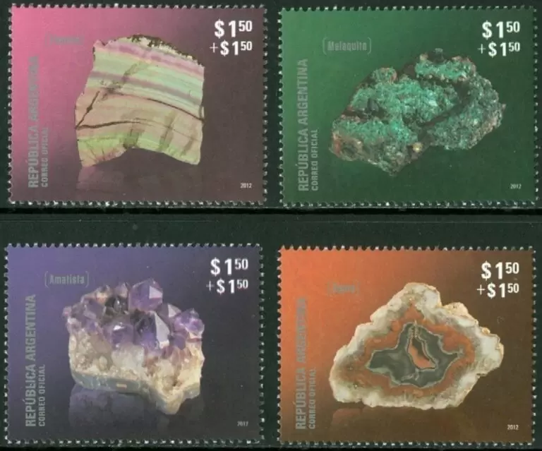 Argentina 2012 Minerals stamps Set