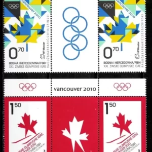 Bosnia year 2010 stamps Winter Olympic Games Vancouver