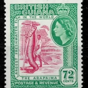 British Guiana year 1954 stamp Fish / 72c / MNH **