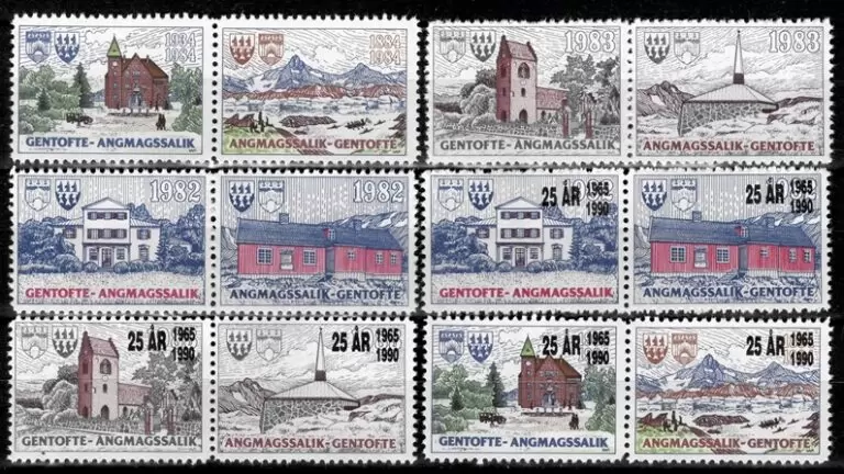 Denmark Christmas Vignette 1990 stamps