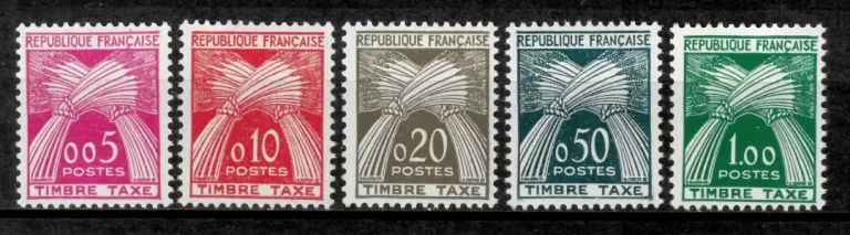 France year 1960 Porto set of stamps MNH