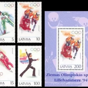 Latvia Olympic Games Lillehammer 1994 full set MNH