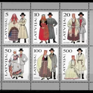 Latvia year 1993 Traditional Costumes stamps set MNH **