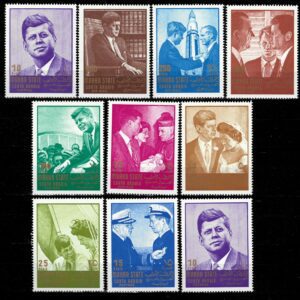 Mahra State / South Arabia 1966 John F. Kennedy set MNH stamps