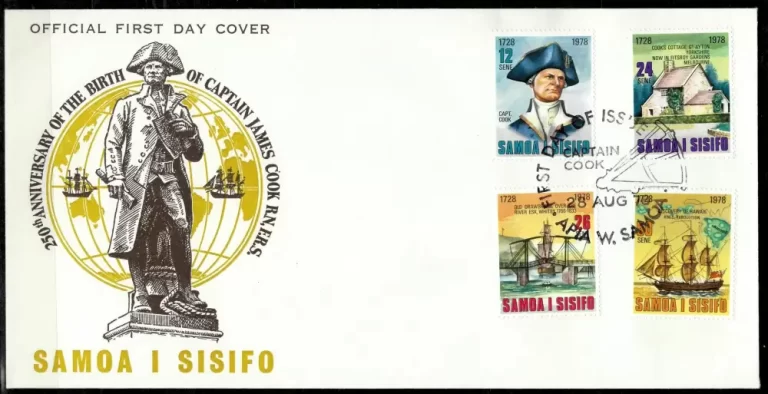 Samoa Sisifo 1978 Captain Cook birth / FDC