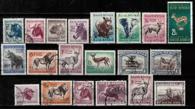 South Africa 1954/75 Fauna lot / Used stamps