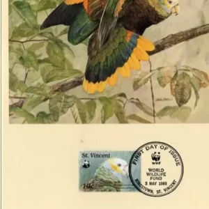 St. Vincent Parrots 1989 WWF Birds / Parrots FD Card