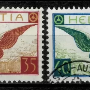 Switzerland year 1929 Airmail stamps used Set