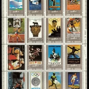 Umm al Qiwain 1972 History of Olympics postage stamps