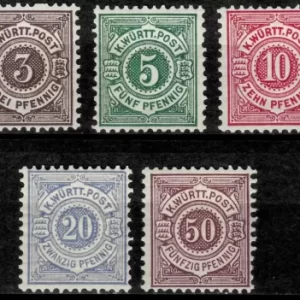 Wurttemberg stamps 3 pf/ 50 pf year 1875/1890 ☀ MLH (*)