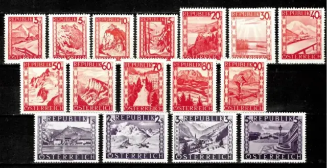 Austria postage stamps year 1947 Landscapes