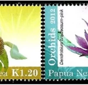 Papua New Guinea 2012 stamps Flowers Orchids