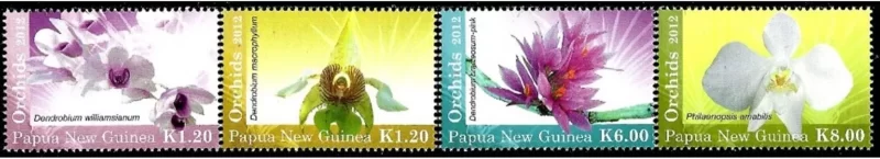 Papua New Guinea 2012 stamps Flowers Orchids