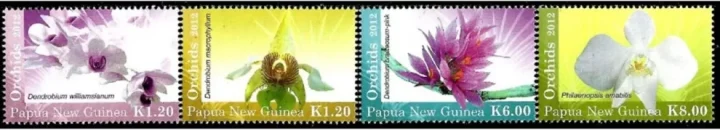 Papua New Guinea 2012 stamps Flowers Orchids of Papua New Guinea