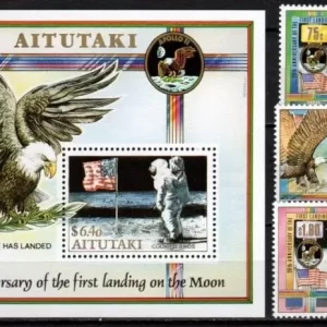 Aitutaki year 1989 Space / 1st Moon Landing MNH stamps