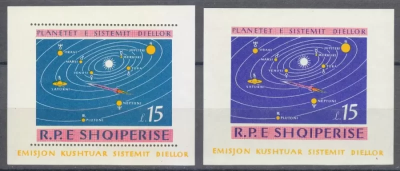 Albania year 1964 Planets in the Solar System full set MNH**