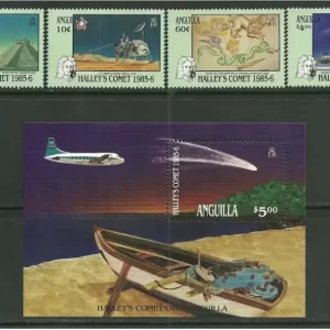 Anguilla 1986 stamps Space Halley´s Comet complete set MNH