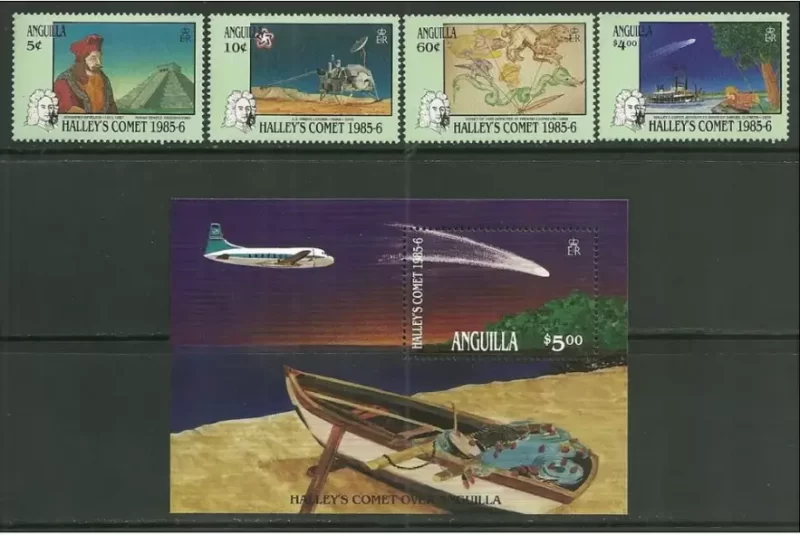 Anguilla 1986 stamps Space Halley´s Comet complete set MNH