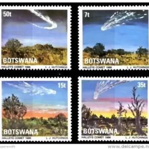 Botswana 1986 stamps Space Halley´s Comet full set MNH