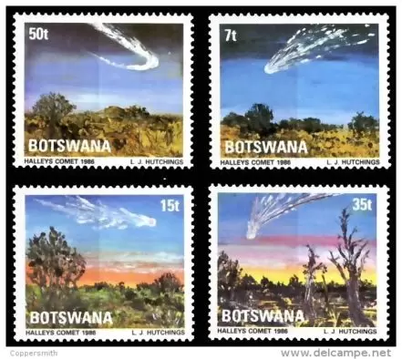 Botswana 1986 stamps Space Halley´s Comet full set MNH