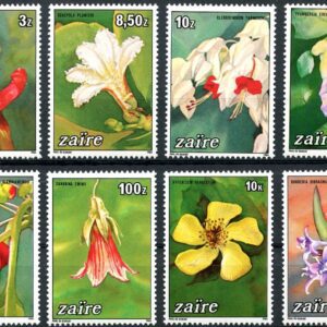 Congo / Zaire year 1984 stamps Flowers Orchids plants full set MNH (**)
