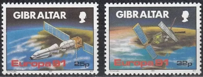 Gibraltar year 1991 stamps Europa cept / Cosmos Space set MNH**