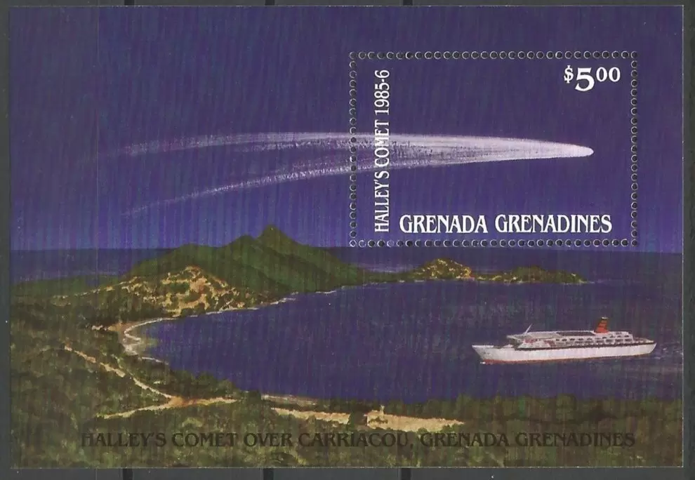 Grenada Grenadines year 1986 stamps Space Halley´s Comet set