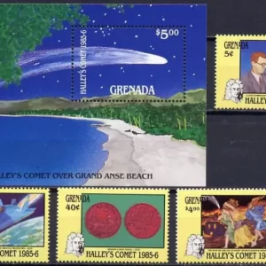 Grenada year 1986 Space Halley´s Comet set MNH stamps set