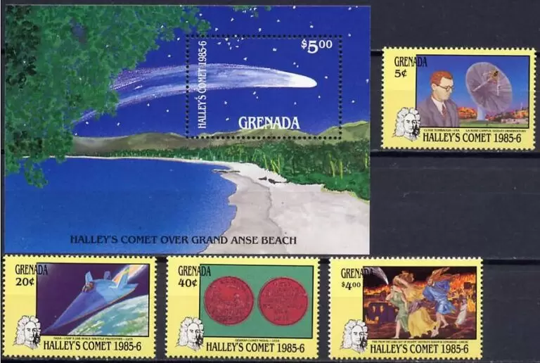 Grenada year 1986 Space Halley´s Comet set MNH stamps set