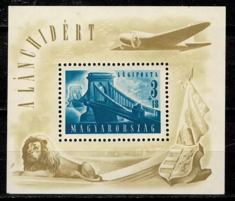 Hungary year 1948 stamp - Airmail / Mi. Bl. 2