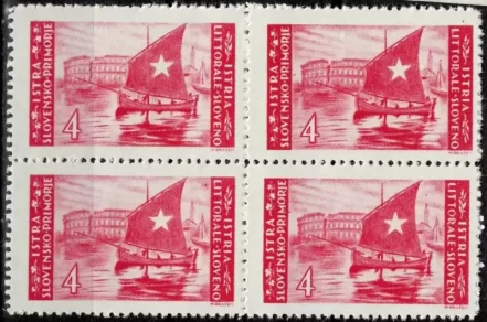 Italy / Slovene coast / Istria 1945 Mint never hinged block