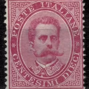 Italy year 1879 stamp 10c / King Umberto CV 400e