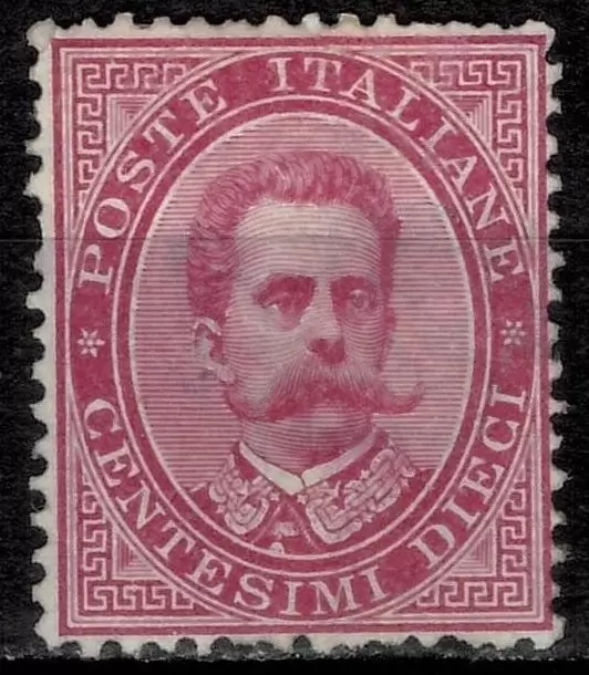 Italy year 1879 stamp 10c / King Umberto CV 400e